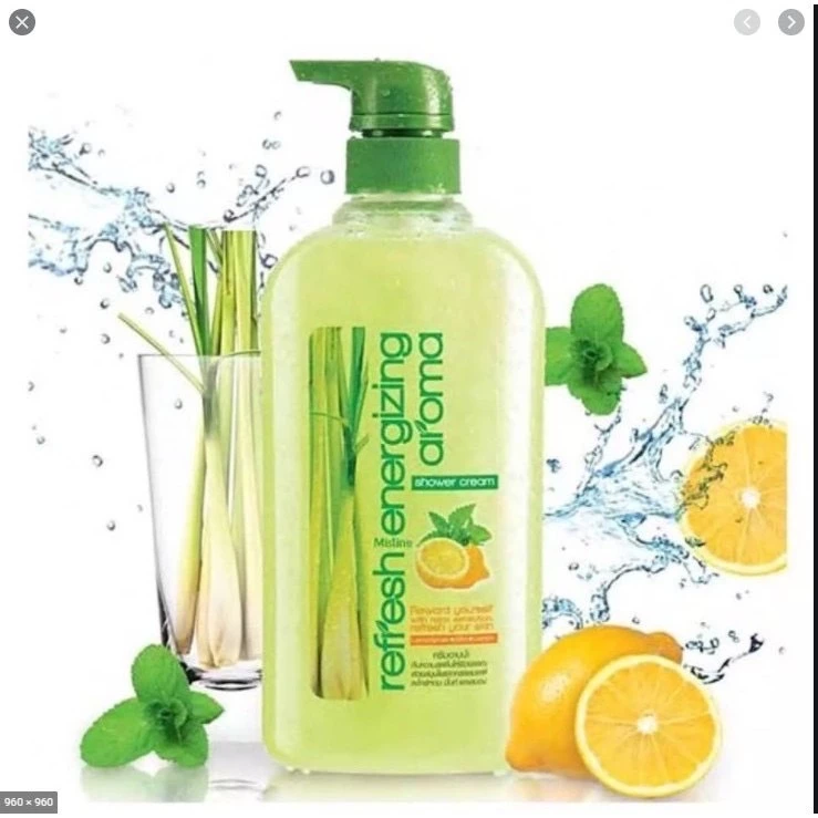 เจลอาบน้ำเลม่อนตะไคร้หอม + มิ้นท์ สดชื่น ผิวขาวใส ลดจุดด่างดำ 500ml.